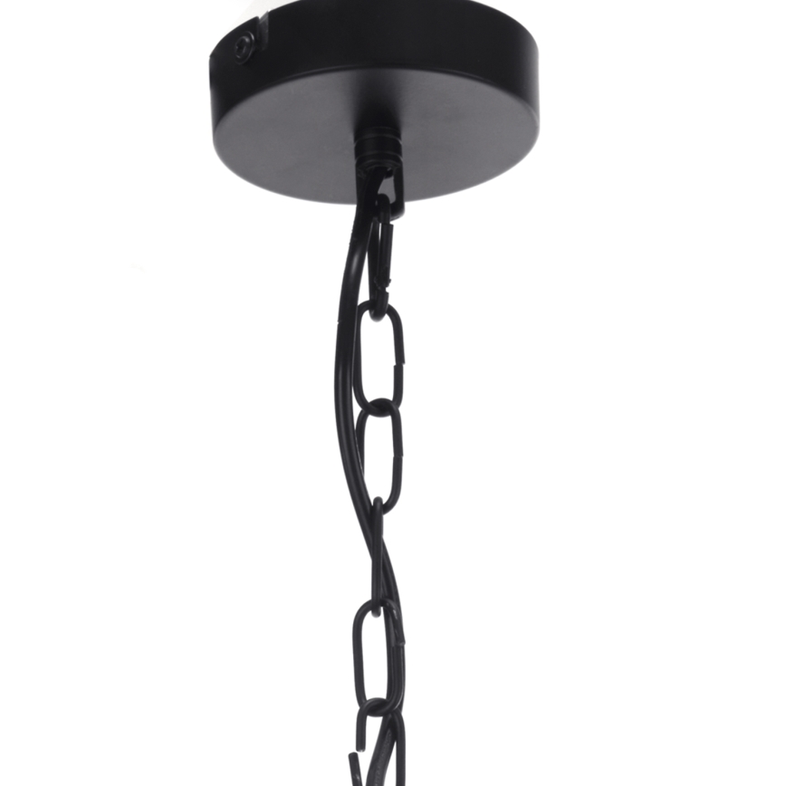 ONLI - Kattokruunu ketjussa ZAIR 1xE27/22W/230V musta/hopea