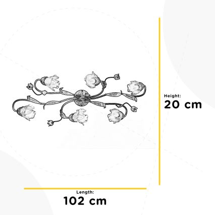 ONLI - Kattovalo ARIANNA 6xE14/6W/230V