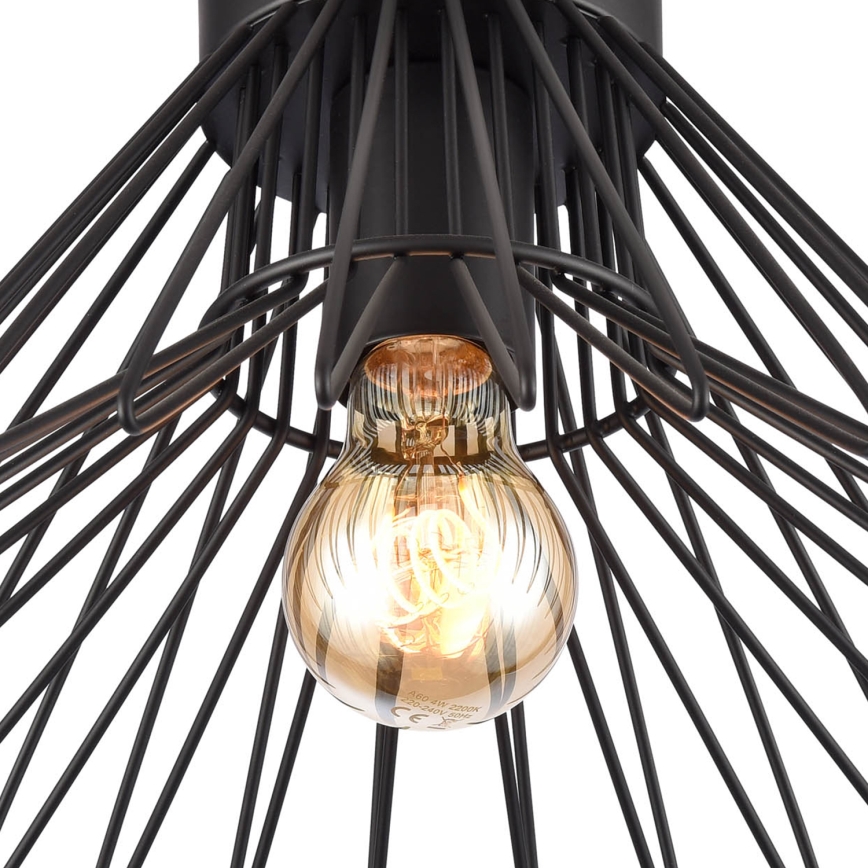ONLI - Kattovalo DUCCIO 1xE27/22W/230V halkaisija 30 cm musta