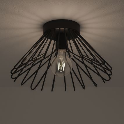 ONLI - Kattovalo DUCCIO 1xE27/22W/230V halkaisija 30 cm musta