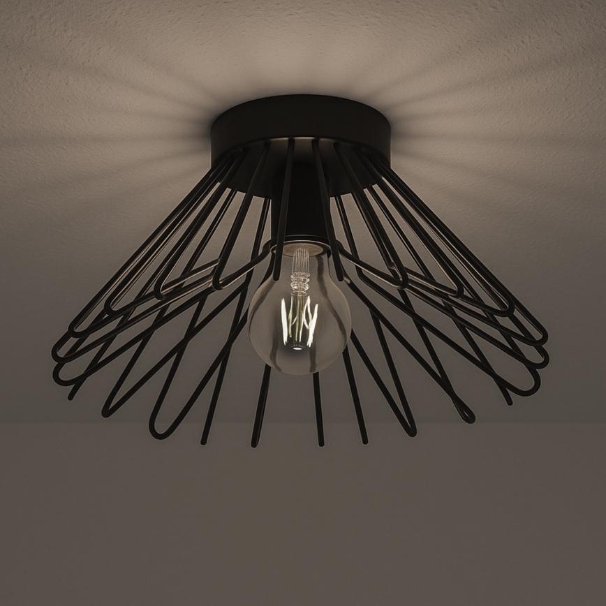 ONLI - Kattovalo DUCCIO 1xE27/22W/230V halkaisija 30 cm musta