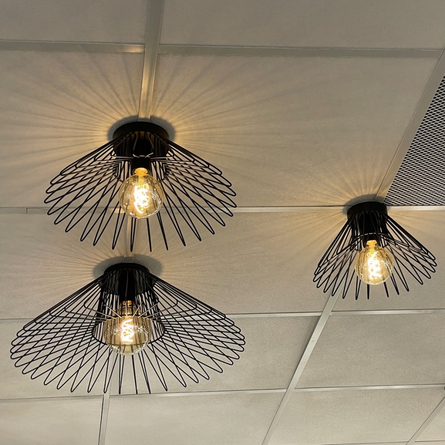 ONLI - Kattovalo DUCCIO 1xE27/22W/230V halkaisija 40 cm musta