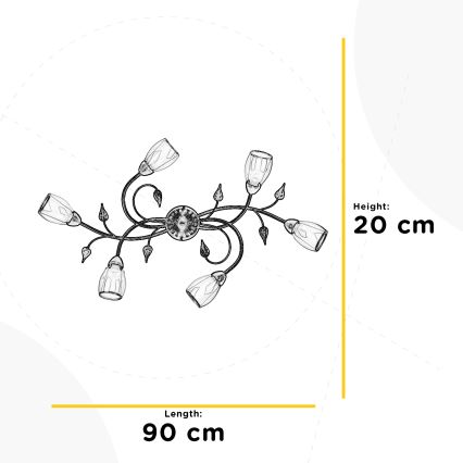 ONLI - Kattovalo LILIANA 6xE14/6W/230V