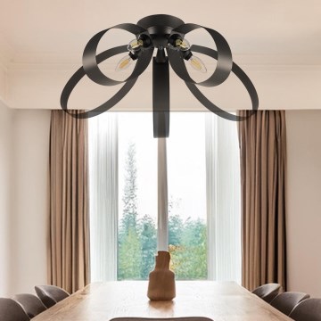 ONLI - Kattovalo SERENA 5xE14/6W/230V musta