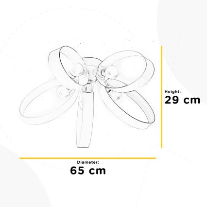 ONLI - Kattovalo SERENA 5xE14/6W/230V musta