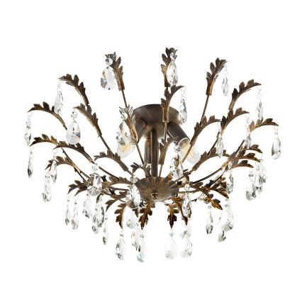 ONLI - Katto­valaisin TERESA 3xE14/6W/230V pronssinvärinen