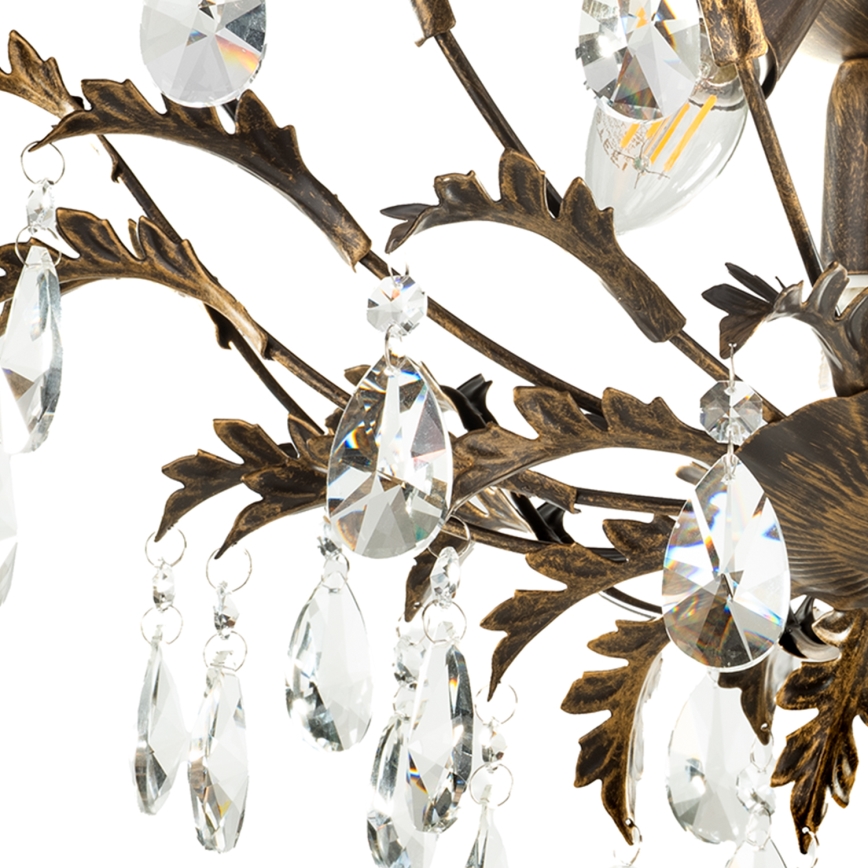 ONLI - Katto­valaisin TERESA 3xE14/6W/230V pronssinvärinen