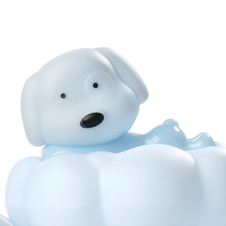 ONLI - Ladattava LED-lastenyövalo NUVOLINA LED/2,5W/5V 300 mAh koira/sininen