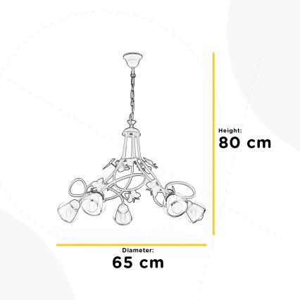 ONLI - Lasten kattokruunu BUTTERFLY 5xE14/6W/230V