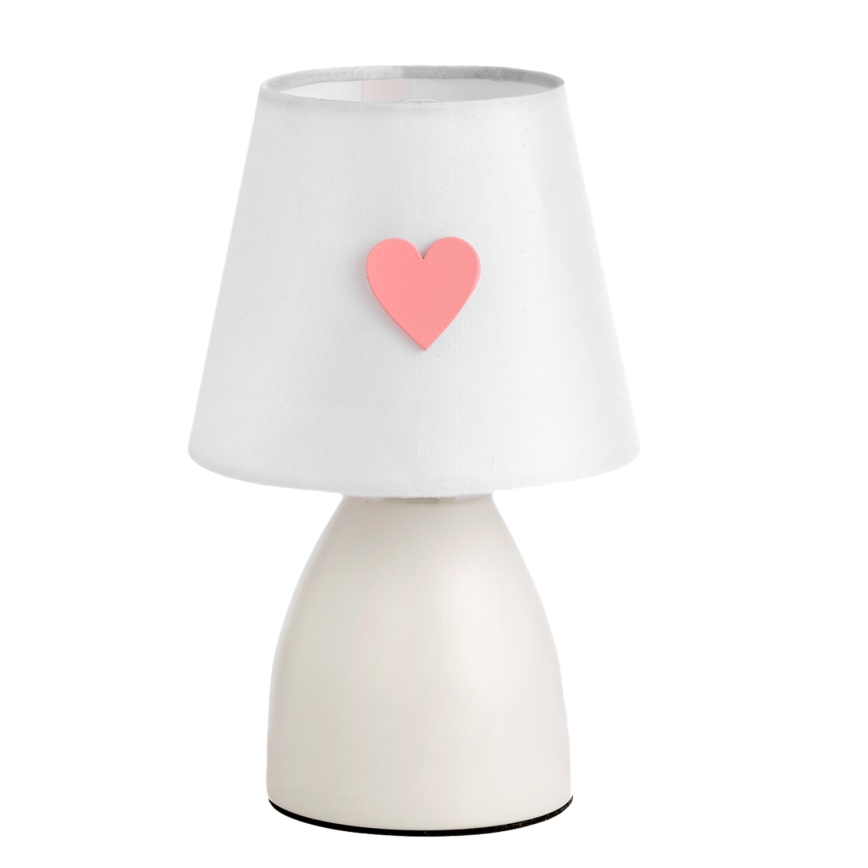 ONLI - Lasten pöytävalaisin TITTA 1xE14/6W/230V 20 cm valkoinen