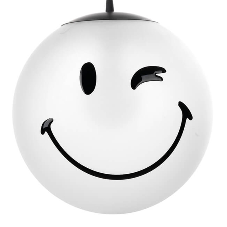 ONLI - Lasten riippuvalaisin vaijerilla SMILEY 1xE27/15W/230V valkoinen