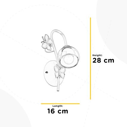 ONLI - Lasten seinävalaisin BUTTERFLY 1xE14/6W/230V