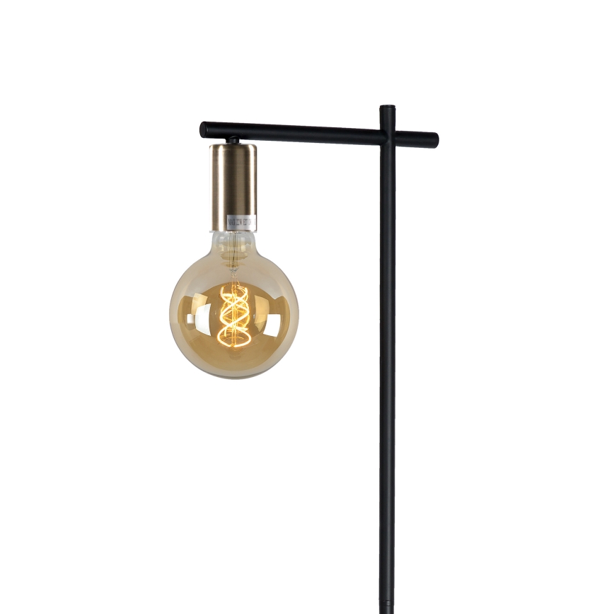 ONLI - Lattialamppu CROSS 1xE27/22W/230V musta/messinki