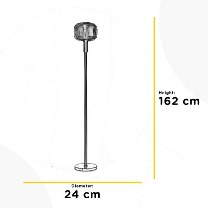 ONLI - Lattialamppu DOROTY 1xE27/22W/230V