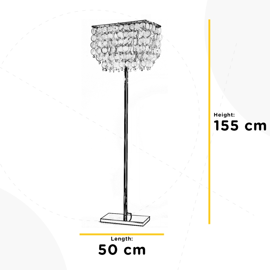 ONLI - Lattialamppu MAKANI 4xE14/6W/230V