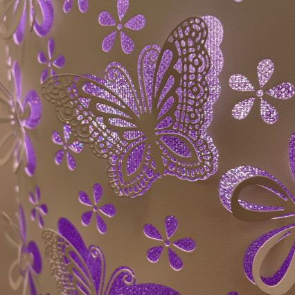 ONLI - Lattialamppu TITILLA 1xE27/22W/230V violetti/valkoinen