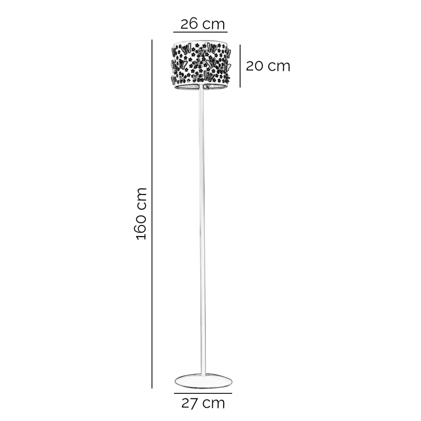 ONLI - Lattialamppu TITILLA 1xE27/22W/230V violetti/valkoinen