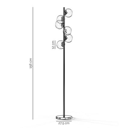 ONLI - Lattiavalaisin KIMBERLY 6xG9/6W/230V kiiltävä kromi