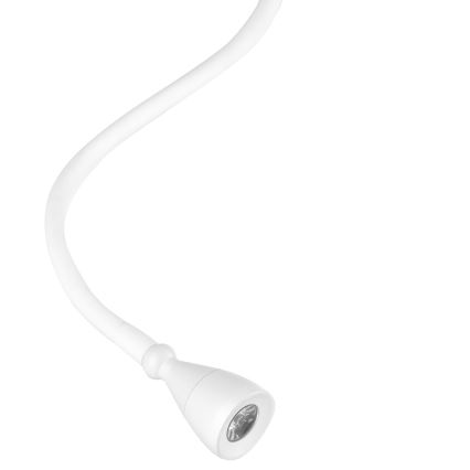 ONLI - LED Joustava pieni lamppu hyllyn kanssa ja USB lataus PLAK LED/1W/230V valkoinen