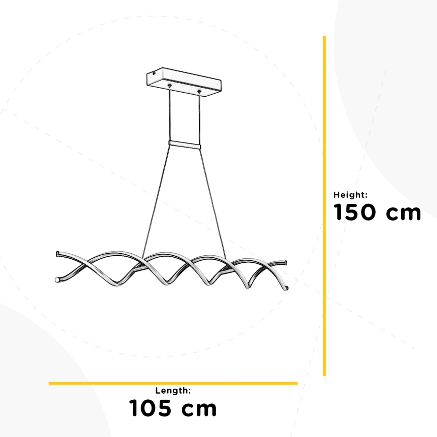 ONLI - LED-kattokruunu johdossa DNA LED/24W/230V 4000K hopea