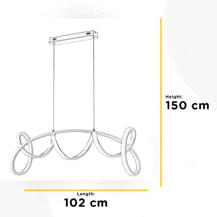 ONLI - LED-kattokruunu johdossa KIRA LED/60W/230V 4000K kulta
