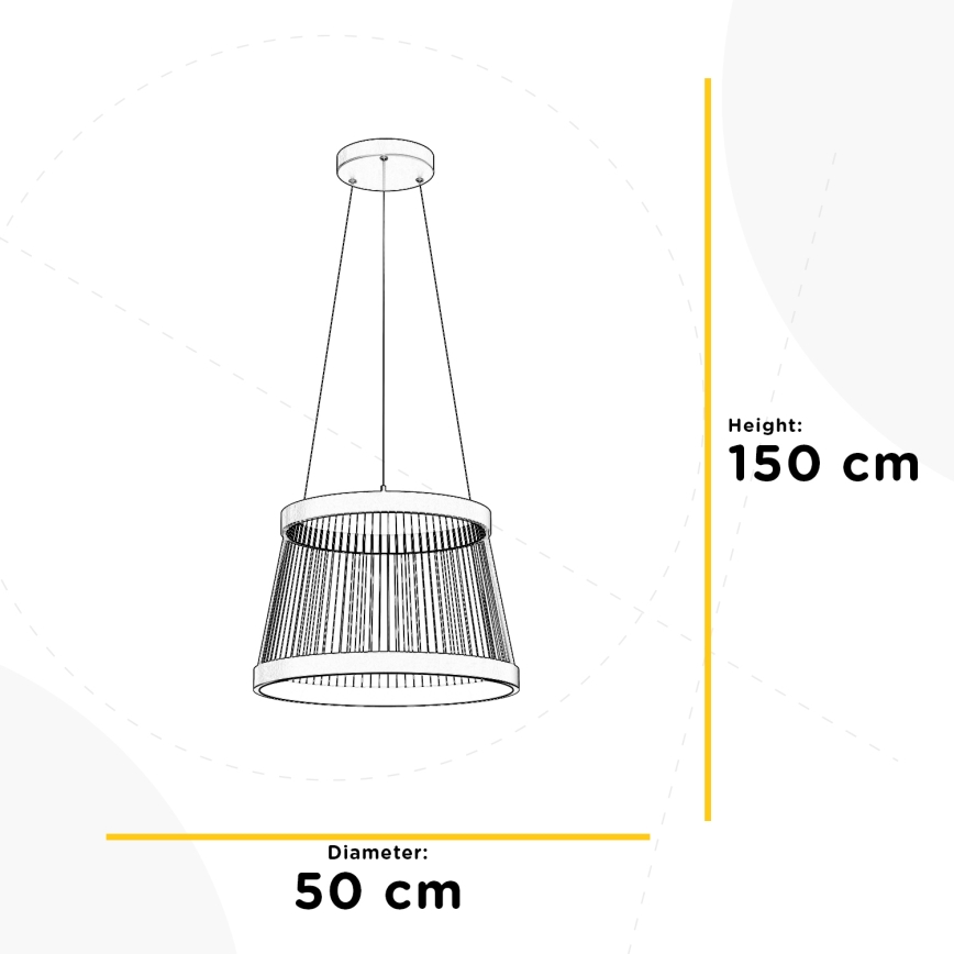 ONLI - LED-kattokruunu johdossa MATE LED/40W/230V 4000K musta