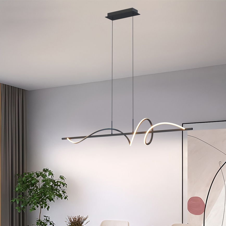 ONLI - LED-kattokruunu johdossa TWIST LED/30W/230V 4000K musta