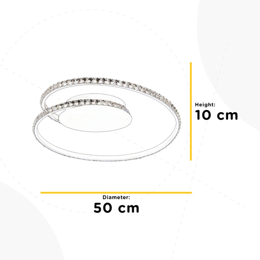 ONLI - LED-kattovalaisin EDEN LED/26W/230V 4500K halkaisija 50 cm valkoinen