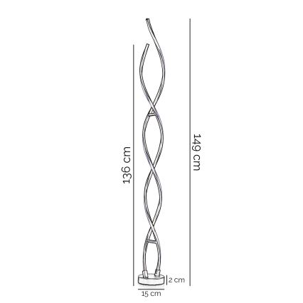ONLI - LED-lattiavalaisin DNA LED/24W/230V 4000K hopea