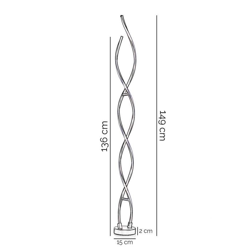 ONLI - LED-lattiavalaisin DNA LED/24W/230V 4000K hopea