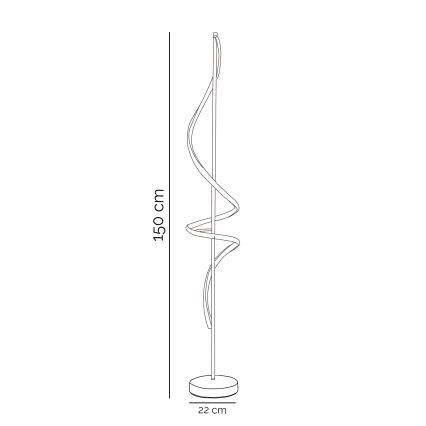 ONLI - LED-lattiavalaisin TWIST LED/24W/230V 4000K musta