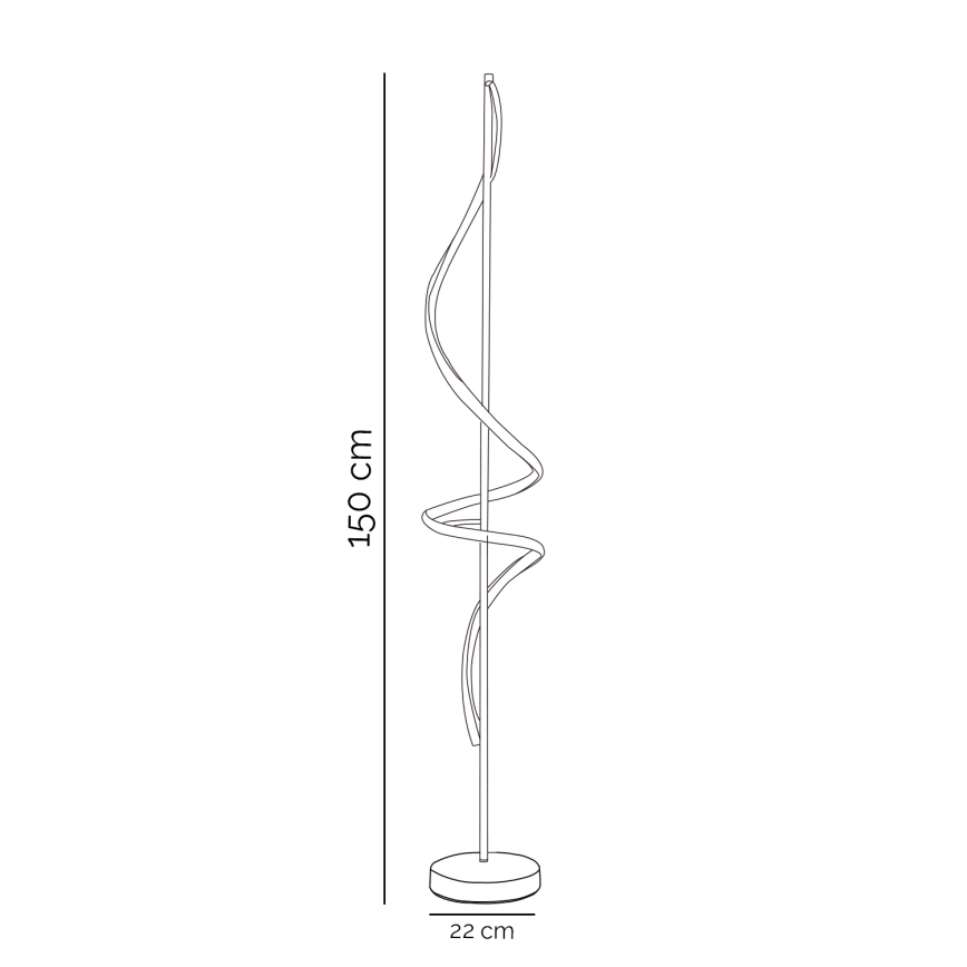 ONLI - LED-lattiavalaisin TWIST LED/24W/230V 4000K musta