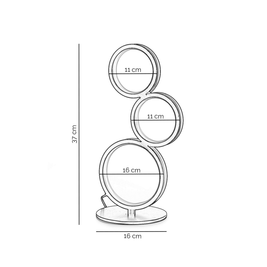 ONLI - LED-pöytälamppu RINGS LED/17W/230V 4000K, musta