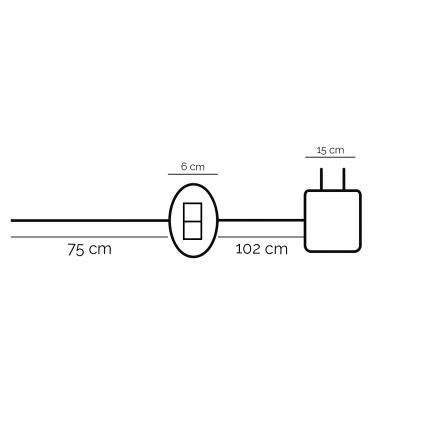 ONLI - LED-pöytävalaisin DAFNE LED/12W/230V 4000K 48 cm musta