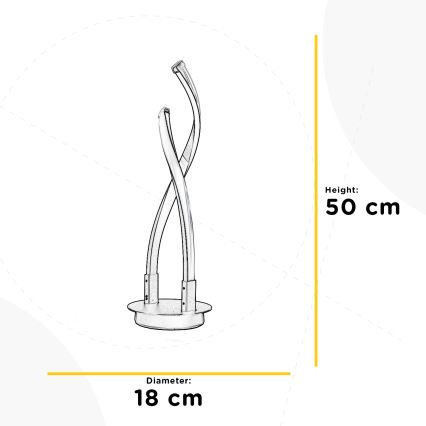 ONLI - LED-pöytävalaisin DAFNE LED/12W/230V 4000K 50 cm musta