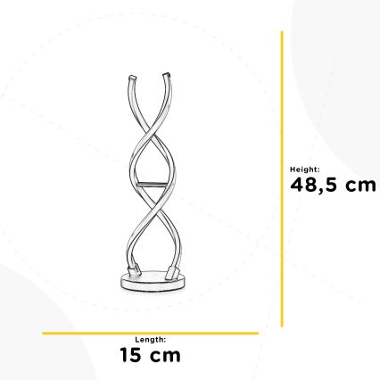 ONLI - LED-pöytävalaisin DNA LED/12W/230V 4000K 48,5 cm hopea