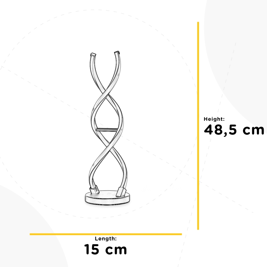 ONLI - LED-pöytävalaisin DNA LED/12W/230V 4000K 48,5 cm hopea