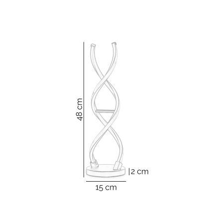 ONLI - LED-pöytävalaisin DNA LED/12W/230V 4000K 48,5 cm hopea