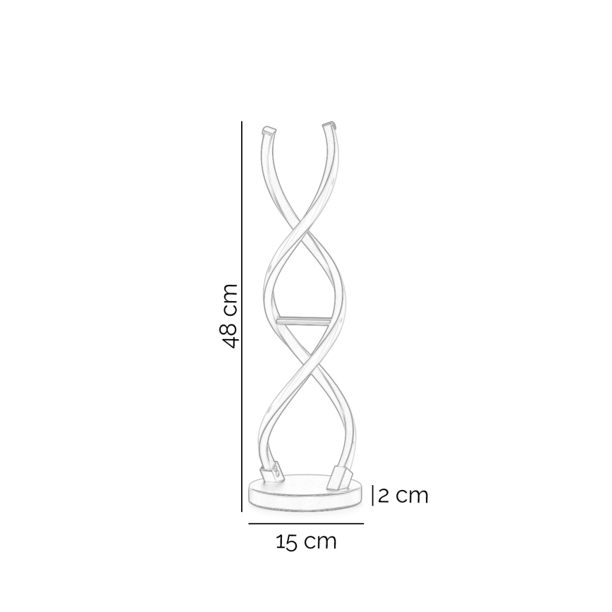 ONLI - LED-pöytävalaisin DNA LED/12W/230V 4000K 48,5 cm hopea
