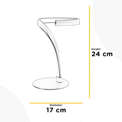 ONLI - LED-pöytävalaisin INFINITY LED/12W/230V 4500K 24 cm mattakromi