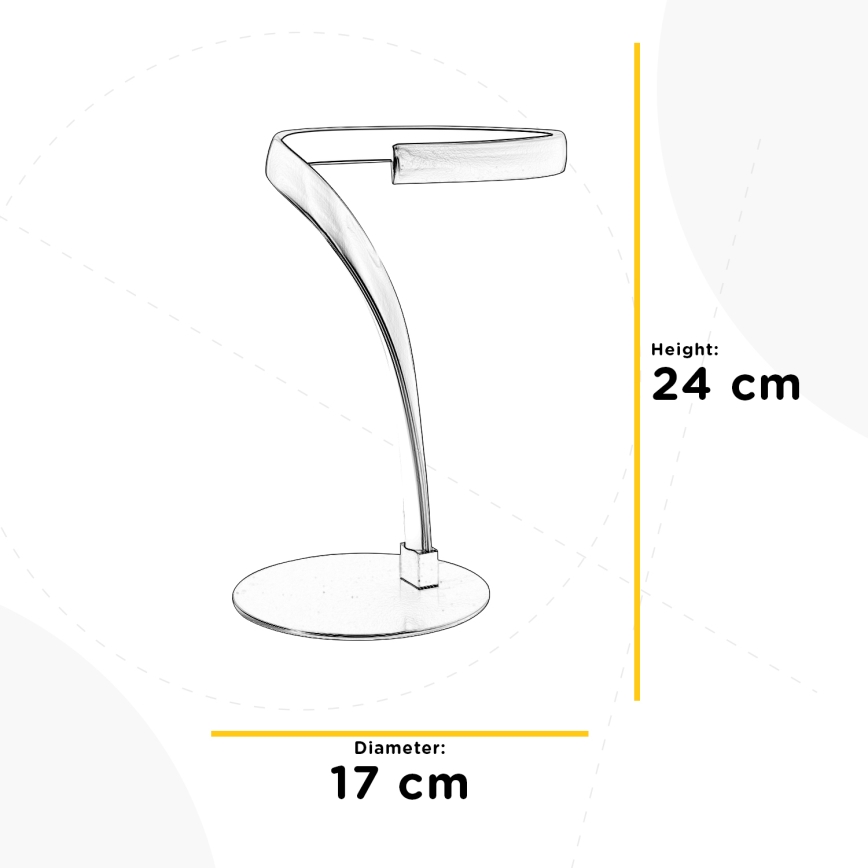 ONLI - LED-pöytävalaisin INFINITY LED/12W/230V 4500K 24 cm mattakromi