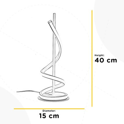 ONLI - LED-pöytävalaisin TWIST LED/12W/230V 4000K 40 cm musta