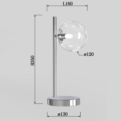 ONLI - Pöytälamppu KIMBERLY 1xG9/6W/230V kiiltävä kromi