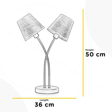 ONLI - Pöytävalaisin ASIA 2xE14/6W/230V 50 cm