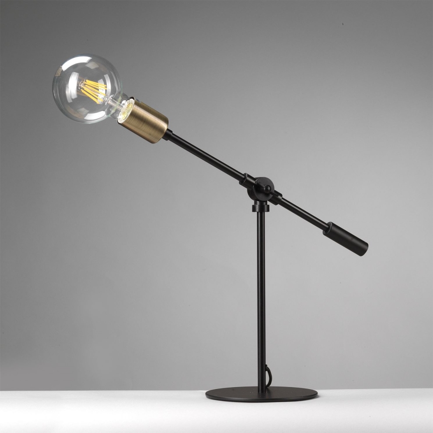 ONLI - Pöytävalaisin ASTE 1xE27/15W/230V 45 cm musta/kulta