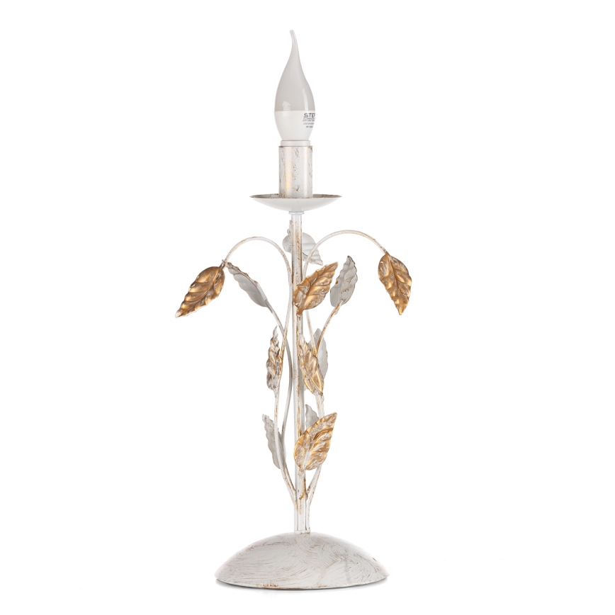 ONLI - Pöytävalaisin COLLANA 1xE14/6W/230V 40 cm valkoinen