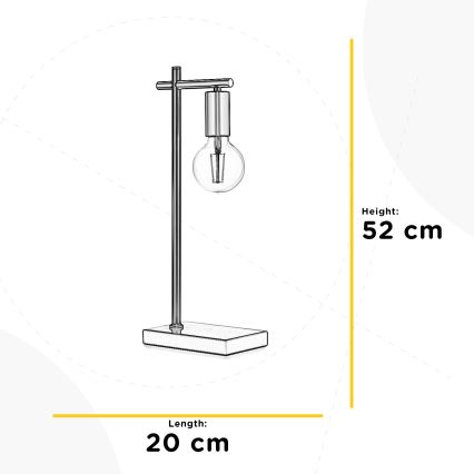 ONLI - Pöytävalaisin CROSS 1xE27/22W/230V 52 cm
