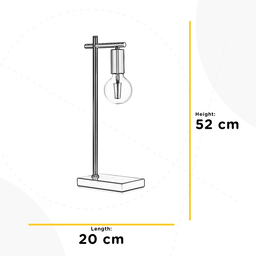 ONLI - Pöytävalaisin CROSS 1xE27/22W/230V 52 cm