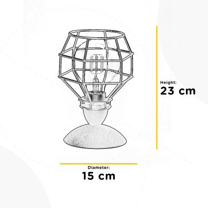 ONLI - Pöytävalaisin HÄMÄHÄKKI 1xE27/15W/230V 23 cm musta/ruskea