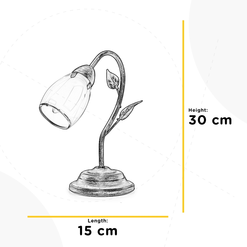 ONLI - Pöytävalaisin LILIANA 1xE14/6W/230V 30 cm